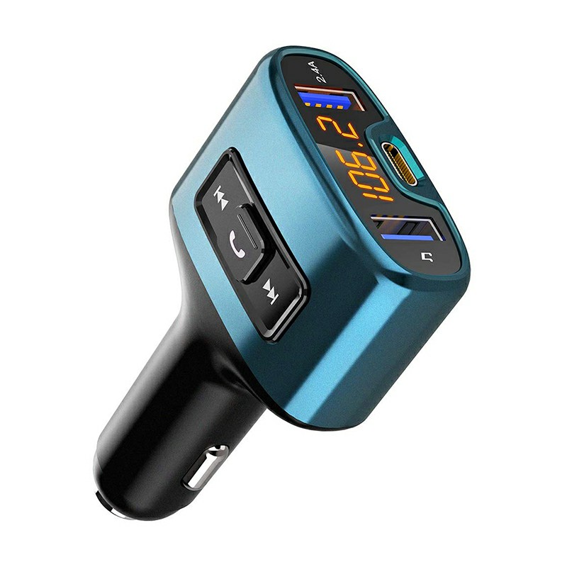C52S Car Bluetooth MP3 Music Player Dual USB Hands-Free Call FM Transmitter