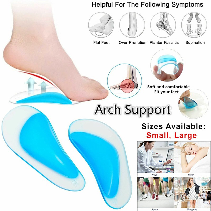 Arch Support Flat Feet Foot Fallen Plantar Fasciitis Insole Heel for Adult