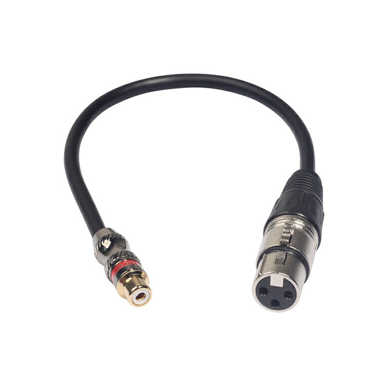 TR026K18-03 XLR Female Jack to RCA Female Copper Socket Audio Cable - 0.3m