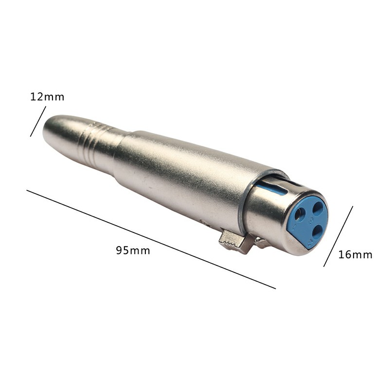 Zinc Alloy 6.35mm XLR Adaptor Female to Female Transfer Audio XLR Adapter