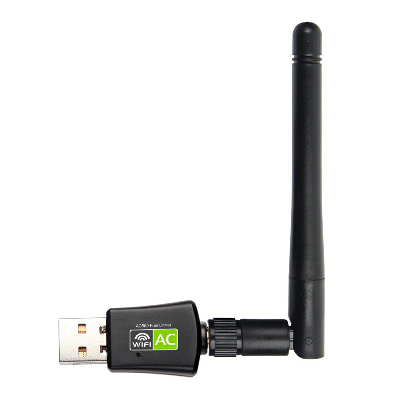600Mbps USB WiFi Adapter Drive Free with Antenna Dual Band 2.4G + 5G