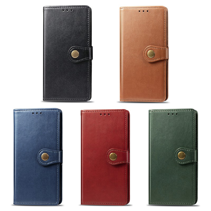 Flip Stand Phone Cover Leather Wallet Case with Magnetic Buckle Closure for iPhone XR