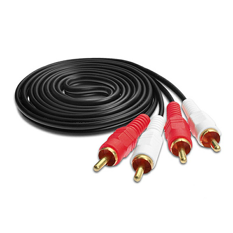2 RCA Male to 2 RCA Male Composite Stereo Audio Signal Audio Cable - 1.5m