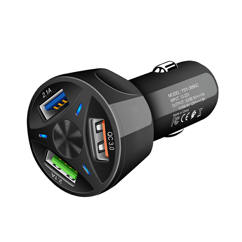 Quick Charge 3.0 Car Charger Adapter 3 USB Ports Fast Charging Car Charger