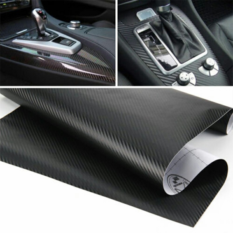 3D Carbon Fibre Car Vinyl Wrap Film Sheet Decal Sticker Roll Film Decals Waterproof Rustproof Car Wrap - 152x60CM
