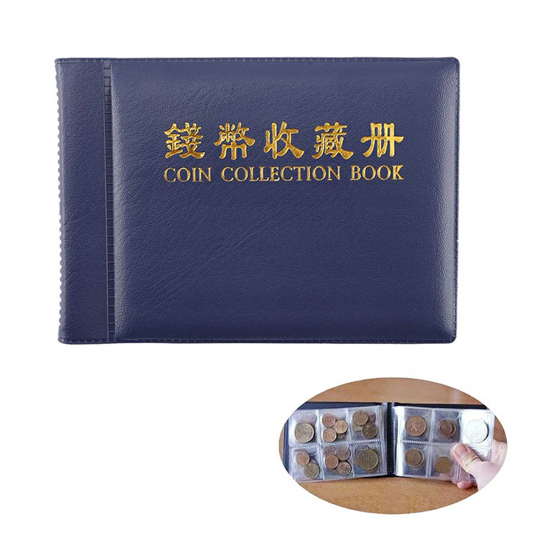 10 pages Coin Book Collection Penny Money Album 60 Coins Pocket Practical Coin Collection Tools