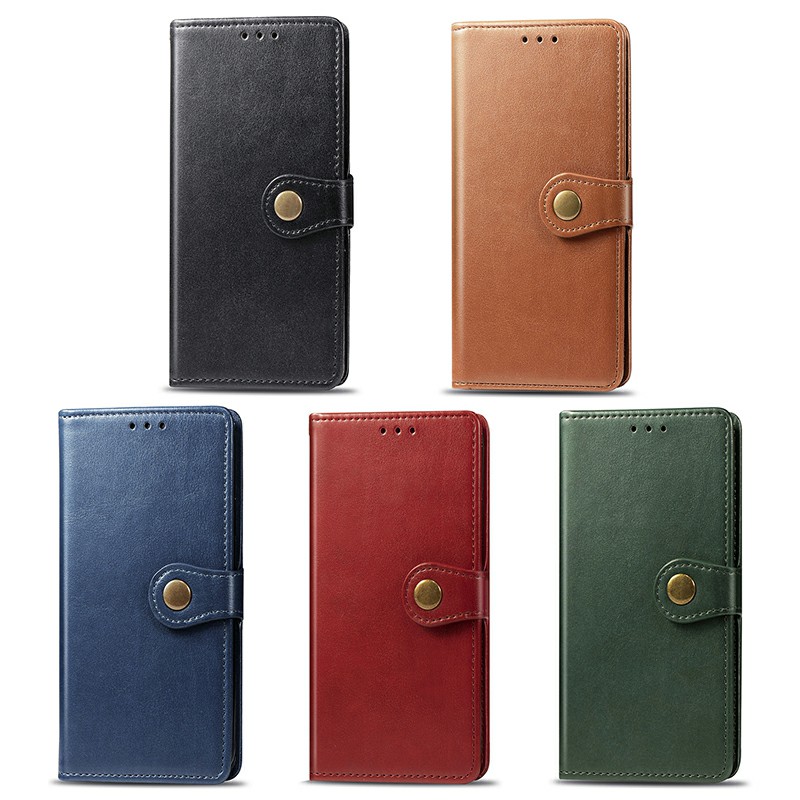 Magnetic Buckle Leather Wallet Card Case Cover with Flip Stand for HUAWEI Mate 30 Lite