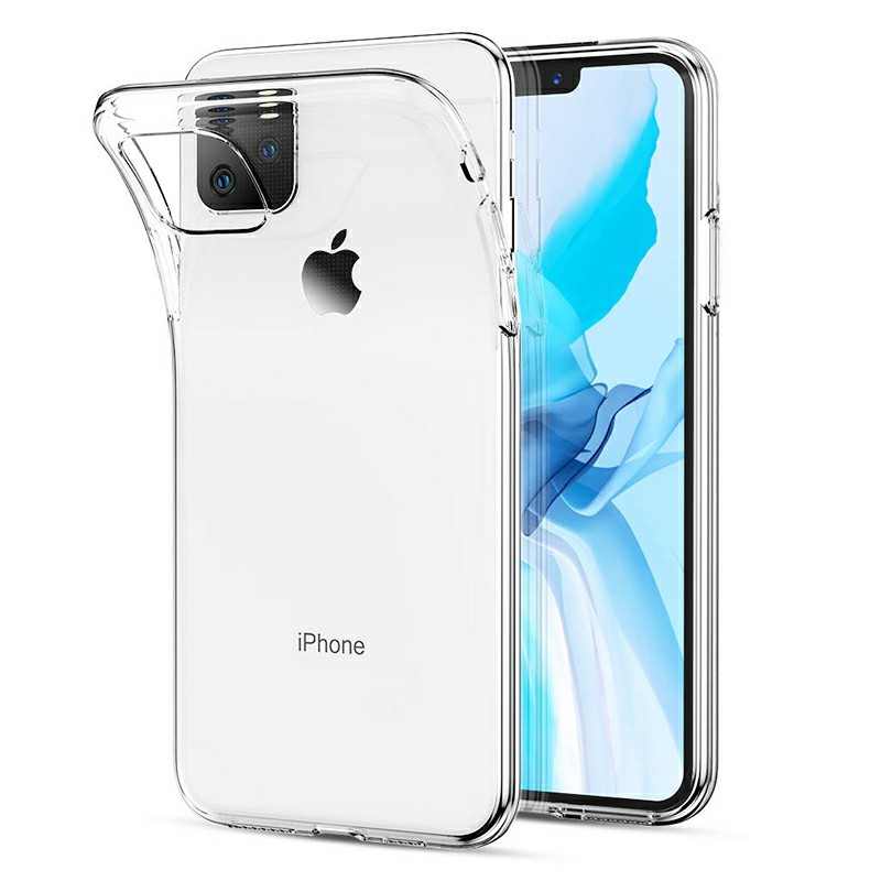 Transparent Bumper Phone Case Shockproof Silicone Case Soft TPU Protective Case Scratch Resistant for iPhone 11 Pro