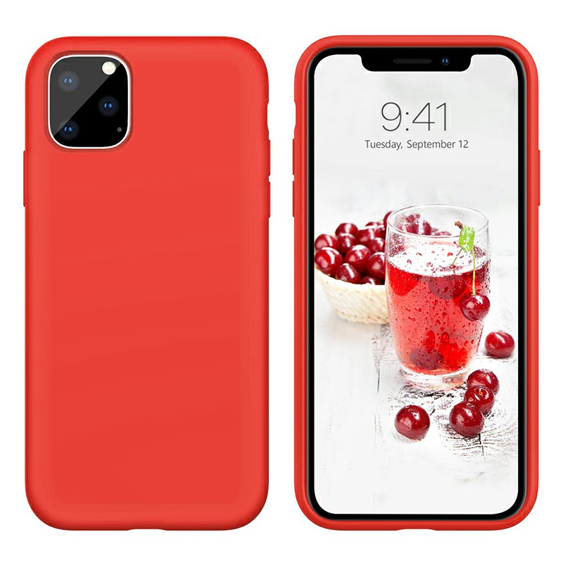 Pure Colour Liquid Silicone Shockproof Cover Case Soft TPU Phone Case for iPhone 11 Pro Max