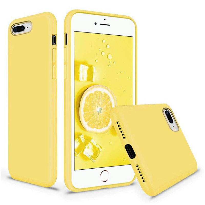 Liquid Silicone Gel Shockproof Cover Case Smooth Anti Fingerprint Scratch Resistant Back Cover for iPhone 7/8 Plus
