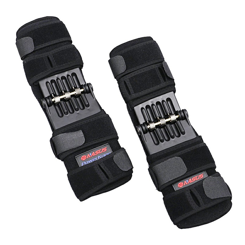 One Pair Joint Support Knee Pads Power Lift Brace Pad Rebound Spring Force Running Leg Band Knee Booster