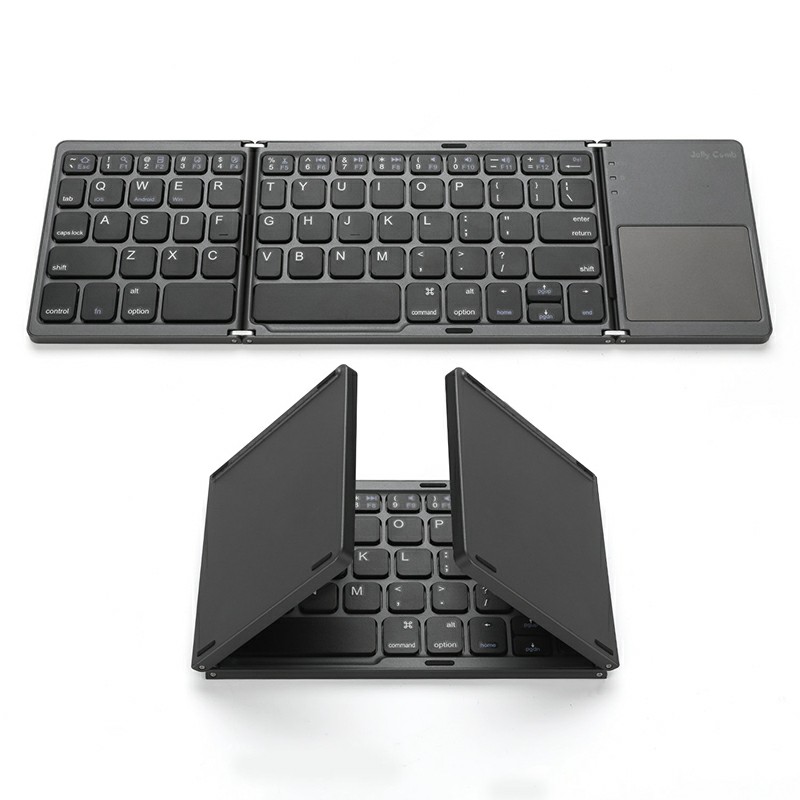 Multi Device Universal Wireless Bluetooth Keyboard Foldable Keyboard with Touch Pad for iOS Android Windows iPhone iPad Tablet MAC