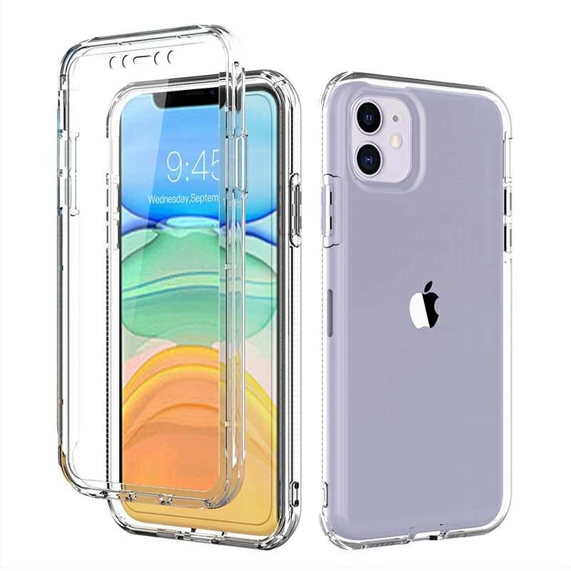 Soft and Transparent Phone Case Full Body Bumper Cover Slim TPU Phone Case for iPhone 11