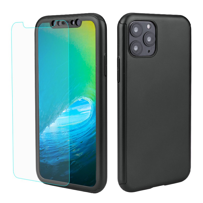 Full Coverage 360 Degree Phone Cover Hard Thin Slim Case with Screen Protector for iPhone 11 Pro