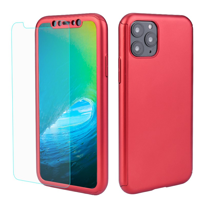 Full Coverage 360 Degree Phone Cover Hard Thin Slim Case with Screen Protector for iPhone 11 Pro