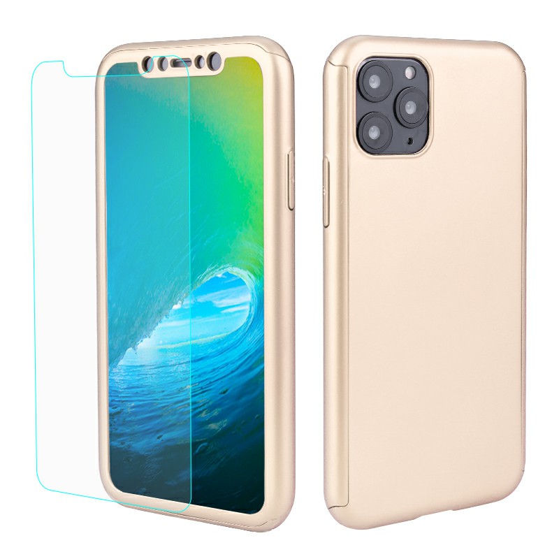 360 Degree Full Coverage Hard Thin Slim Case Phone Cover with Screen Protector for iPhone 11 Pro Max