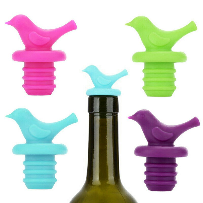 Home Creative Bird Design Silicone Wine Stopper Bottle Corks Cap Bar Suppliers Bottle Stopper