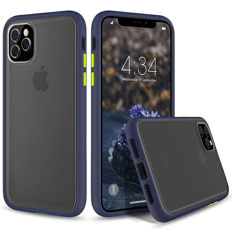 Soft TPU Frame Phone Case Frosted Back Cover Scratch Resistance Matte Case for iPhone 11 Pro