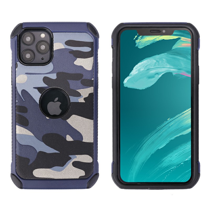 Camouflage PC Hard Back Case Shockproof Cover Protective Soft Silicone Frame Case for iPhone 11 Pro
