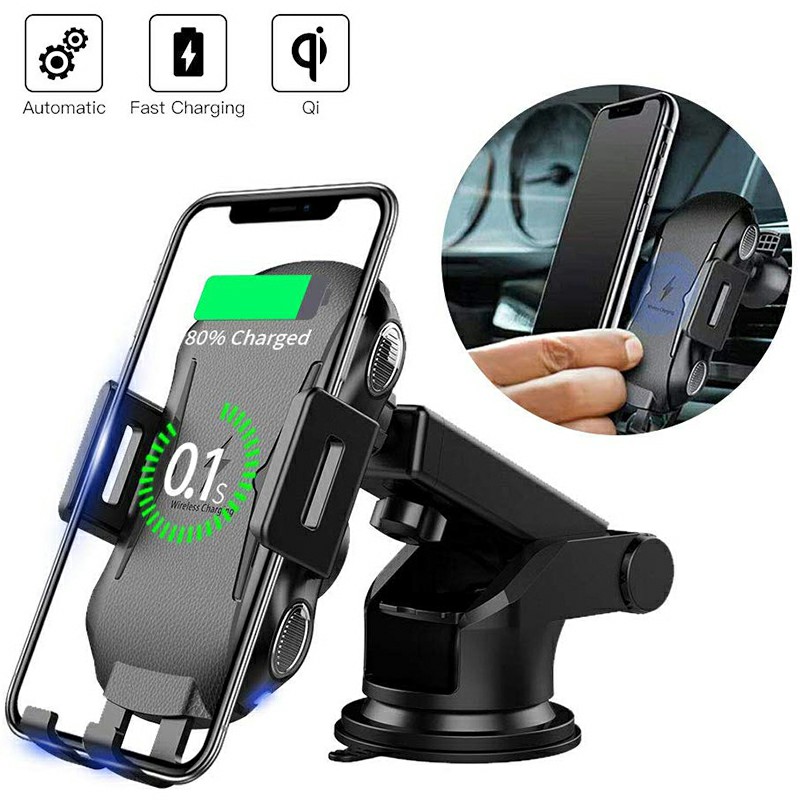 C20 Qi Wireless Fast Car Charger Mount Holder for Car Air Vent Fit for 4.0 - 6.5 inches Mobile Phone