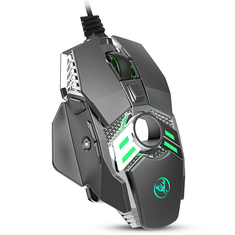 J200 Optical White Light Mechanical Gaming Mouse 7 Keys Programmable Macros Wired Mouse