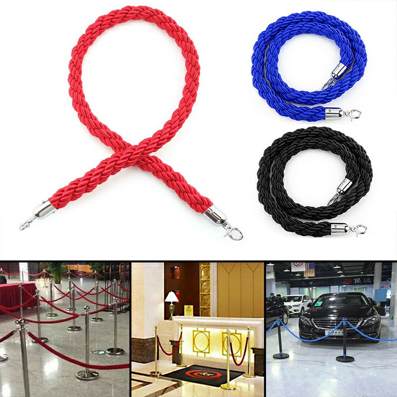 1.5m High Quality Barrier Rope Queue Twisted VIP Red Rope for Posts Stands