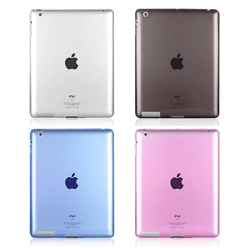 Slim Enviromental Tablet Back Cover Protection Clear TPU Flexible Case for iPad 2/3/4