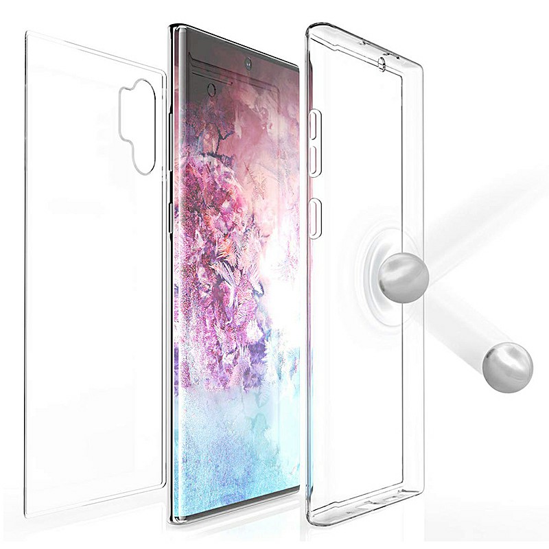 360 Degree Full Body Protective Phone Case Slim TPU Cover and Screen Protector for Samsung Note 10 Plus