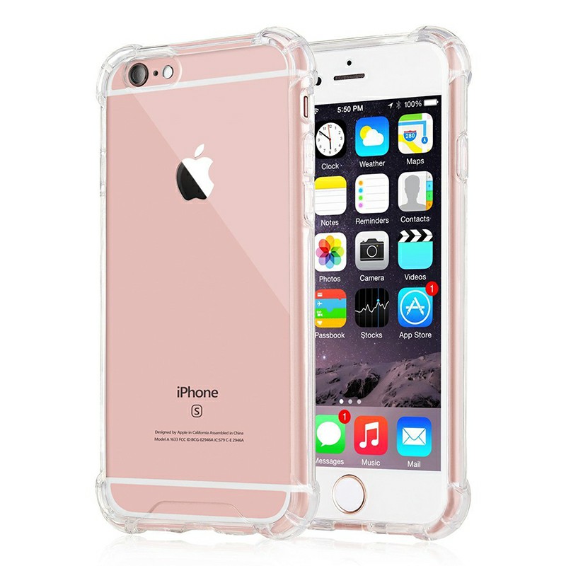Bumper Cover Phone Cover Shockproof Silicone Transparent Back Case for iPhone 6/6s