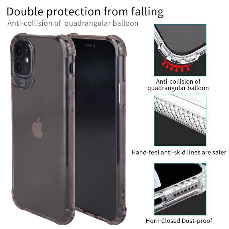 Bumper Cover Phone Cover Shockproof Silicone Transparent Back Case for iPhone 11