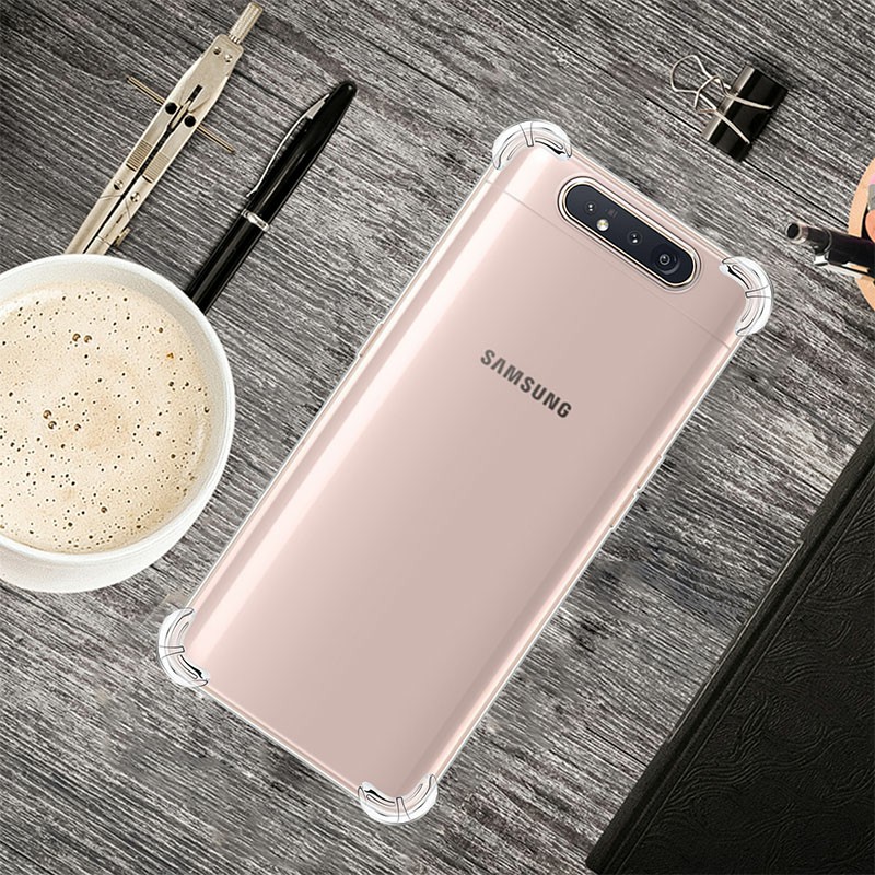 Soft TPU Silicon Bumper Slim Transparent Phone Back Cover Protective Skin Case for Samsung Galaxy A80