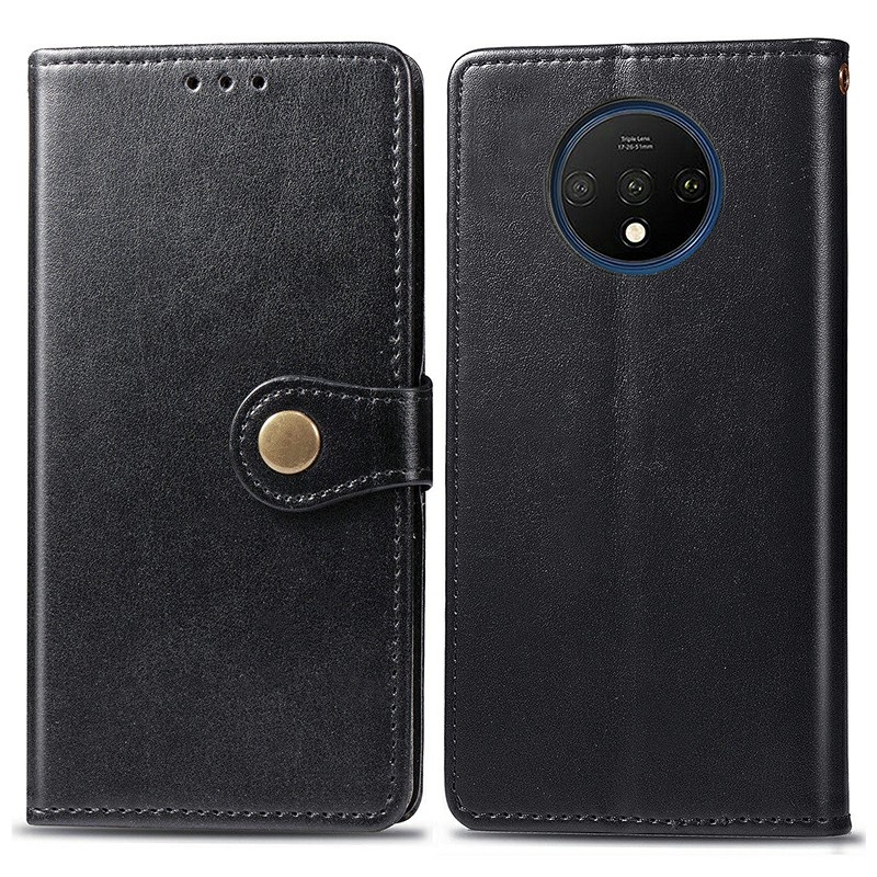 Magnetic PU Leather Wallet Case Full Wrap Phone Cover Flip Stand Cover for OnePlus 7T