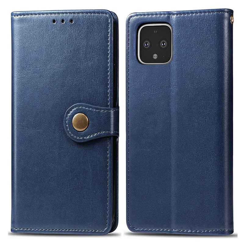 PU Leather Wallet Case Full Wrap Phone Cover Flip Stand Cover with Magnetic Buckle for Google Pixel 4 XL