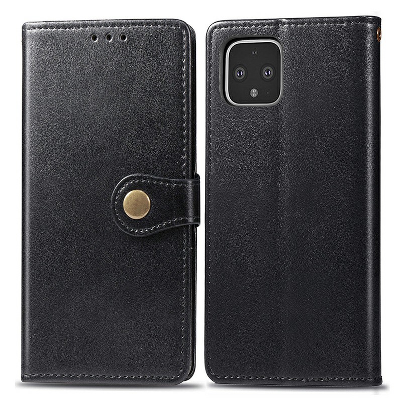PU Leather Wallet Case Full Wrap Phone Cover Flip Stand Cover with Magnetic Buckle for Google Pixel 4 XL