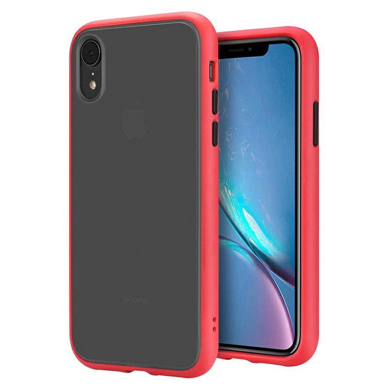 Shockproof Slim Phone Case Frosted Matte Contrast Color Back Case Cover for iPhone XR