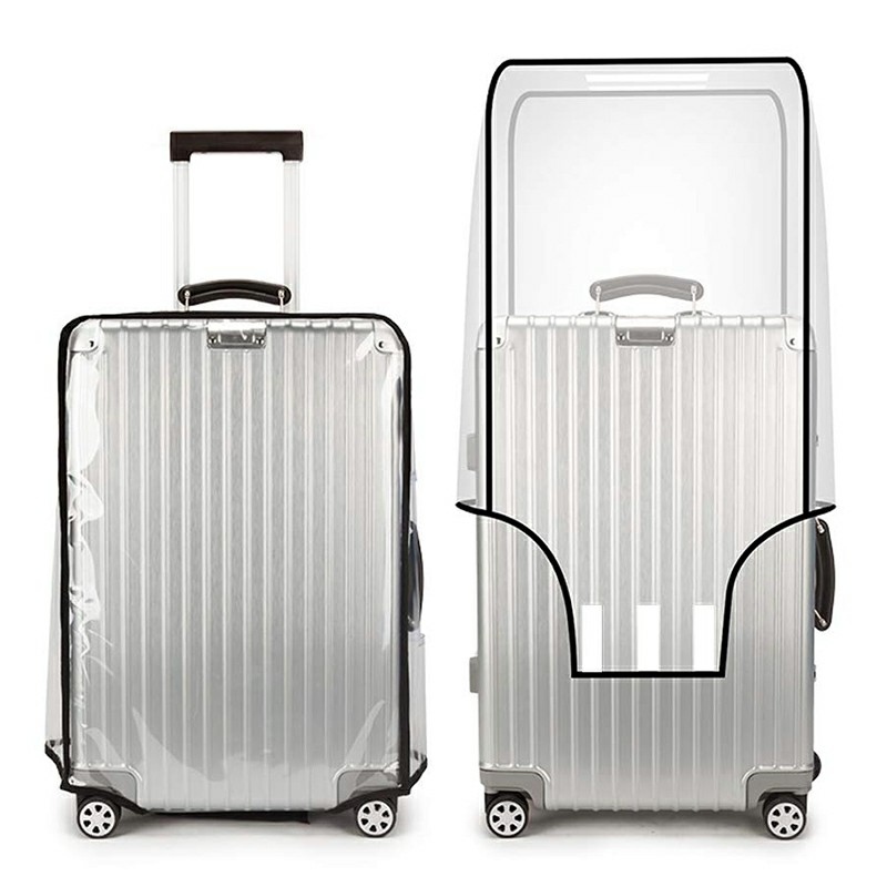 Reusable Zip Suitcase Waterproof PVC Protector Case Cover Anti Dust Transparent Cover