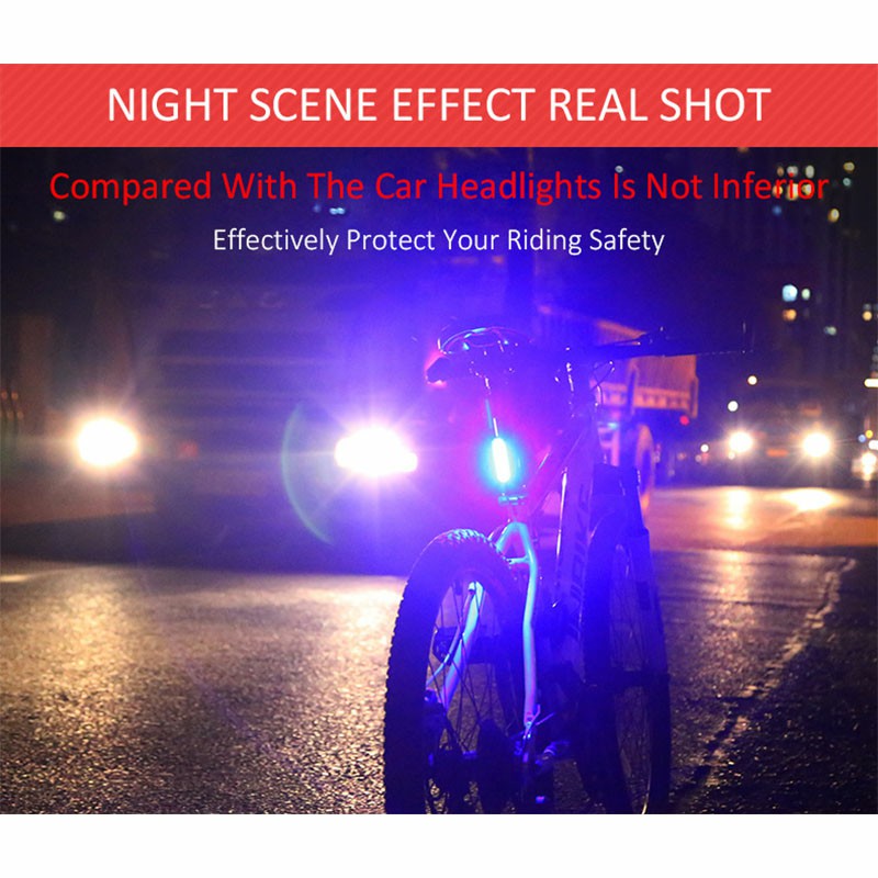 Bicycle Riding Taillight 120 Lumen COB High Brightness USB Rechargeable Safety Running Light