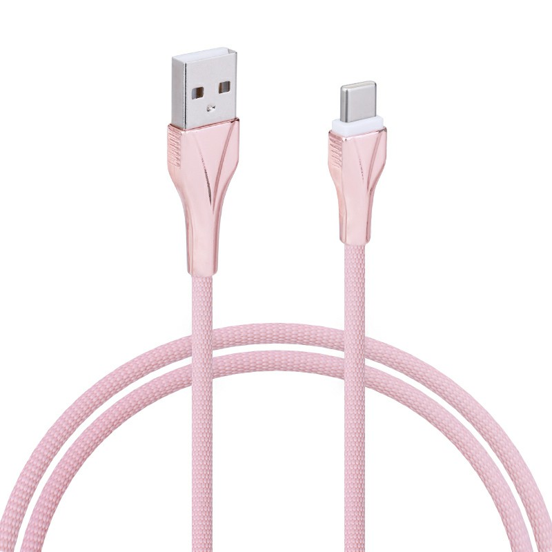 1m Type C Fabric Braided Charger Cable High Quality Zinc Zlloy USB 3.1 Cable