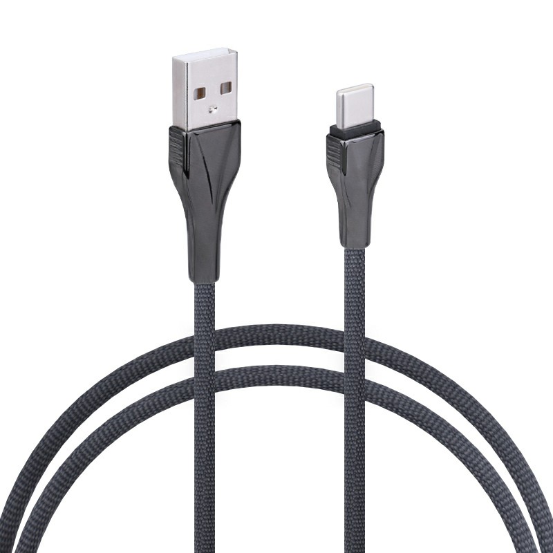 1m Type C Fabric Braided Charger Cable High Quality Zinc Zlloy USB 3.1 Cable
