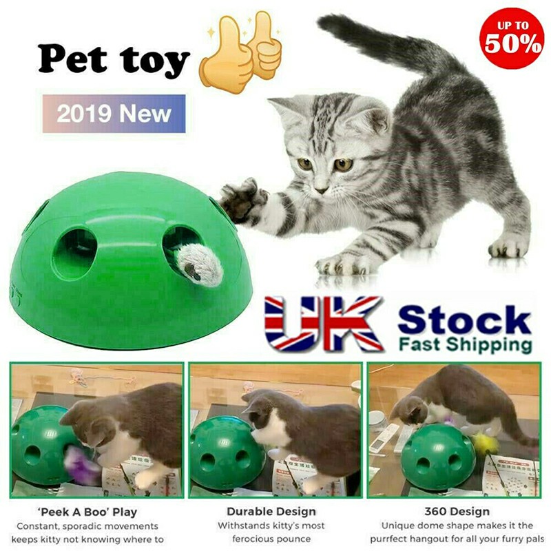 Pop N Play Interactive Cat Toy Motion Cat Toy Mouse Tease Toy Electronic Pet Toy