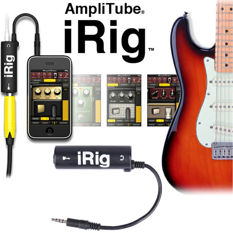 IRIG Guitar Audio Interface Converter Adapter Guitar Tuners Tone for iPhone iPad and iPod Touch