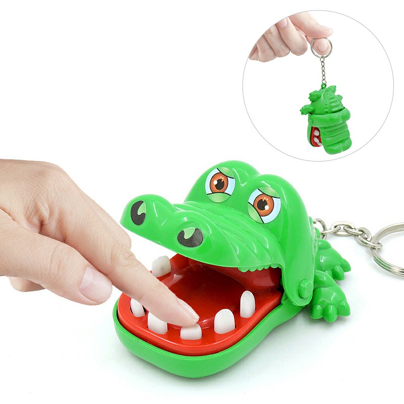 Crocodile Biting Finger Dentist Games Funny product Keychain Key Chain Key Ring