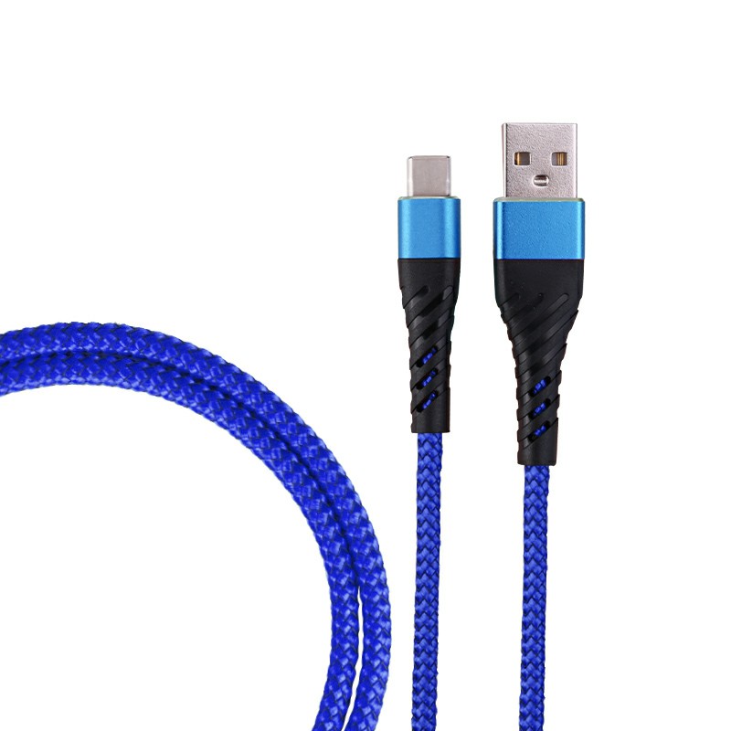 1m Nylon Braided Type C USB 3.1 Charge Cable Durable USB C Charger Cable
