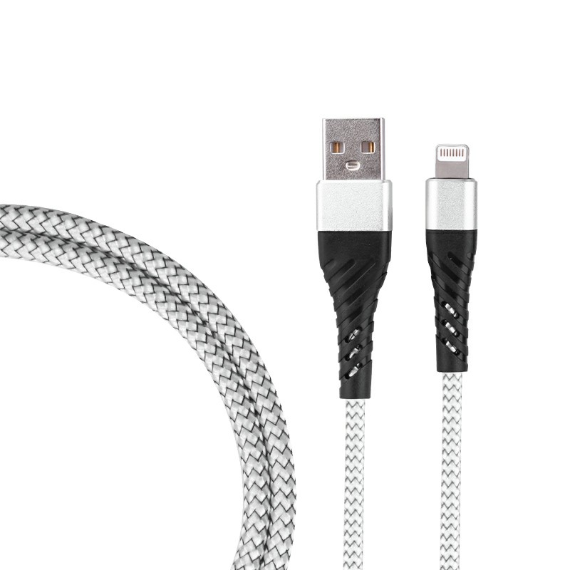 1m Nylon Braided 8 pin Charge Cable Durable Charger Cable