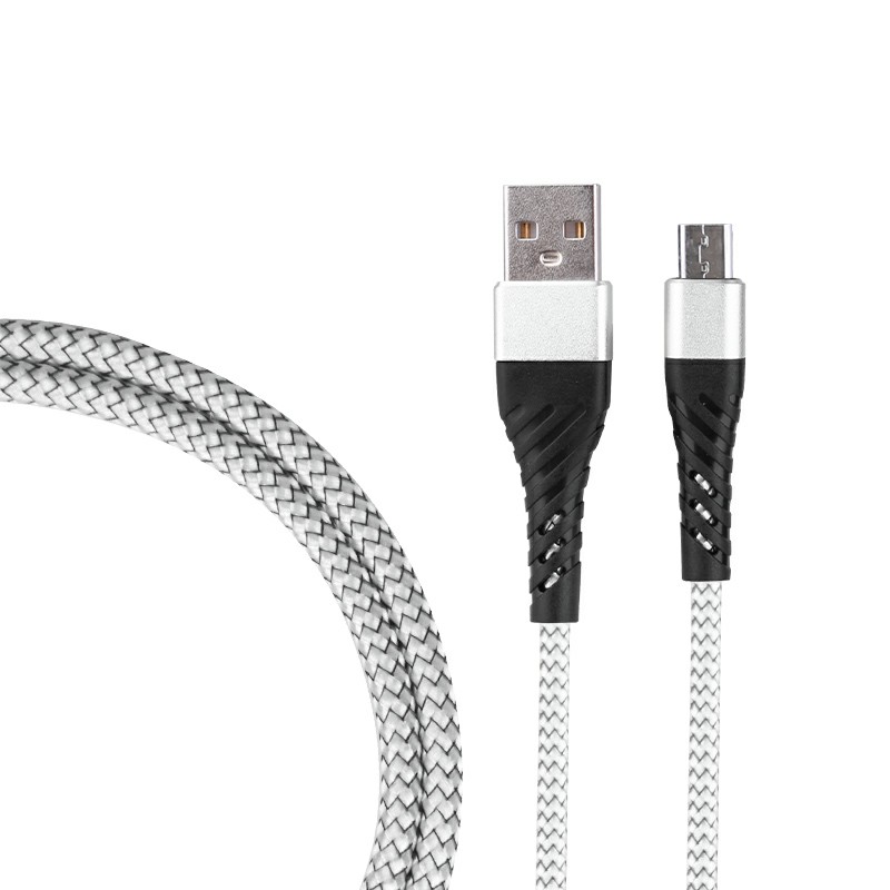 1m Nylon Braided Micro USB Charge Cable Durable Android Charger Cable for Samsung Huawei Phones