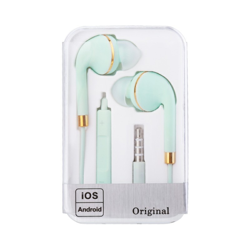 Soft Candy Color Universal In-ear Wired 3.5mm Jack Heaphones Earphones for iPhone and Android Cellphones