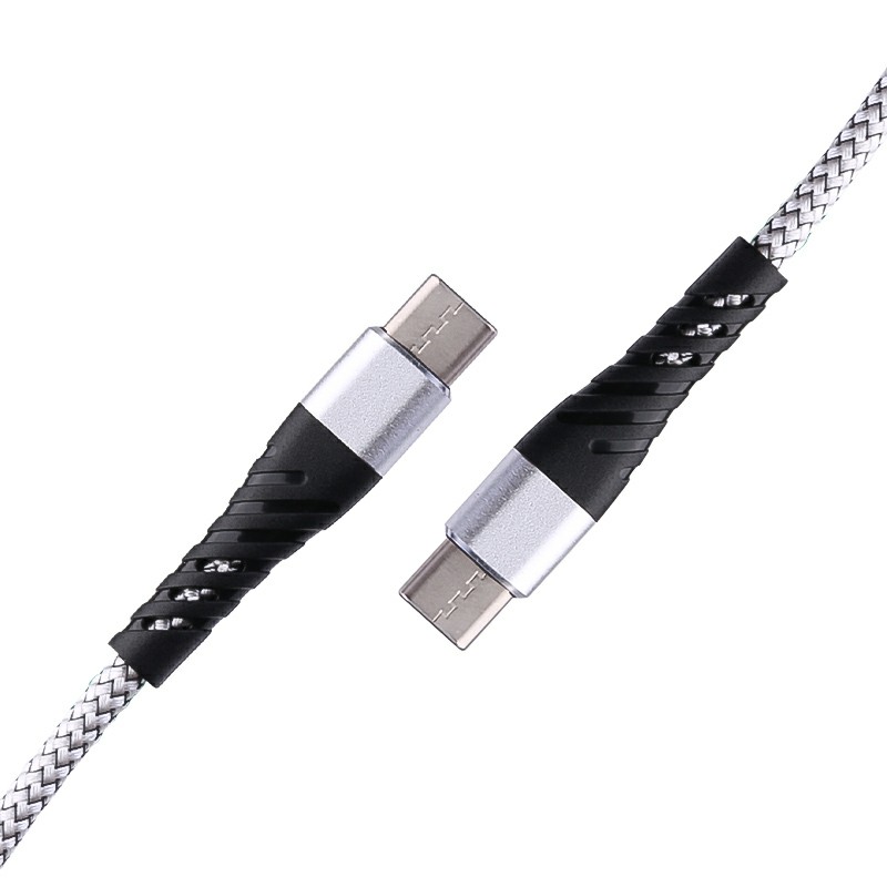 1m USB C to USB C Fast Charger Durable Nylon Braided Charging Cable