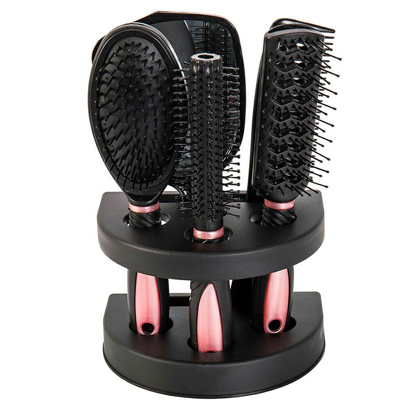5 pcs Professional Salon Hairbrush Womens Ladies Makeup Hand Hair Brush Combs Set