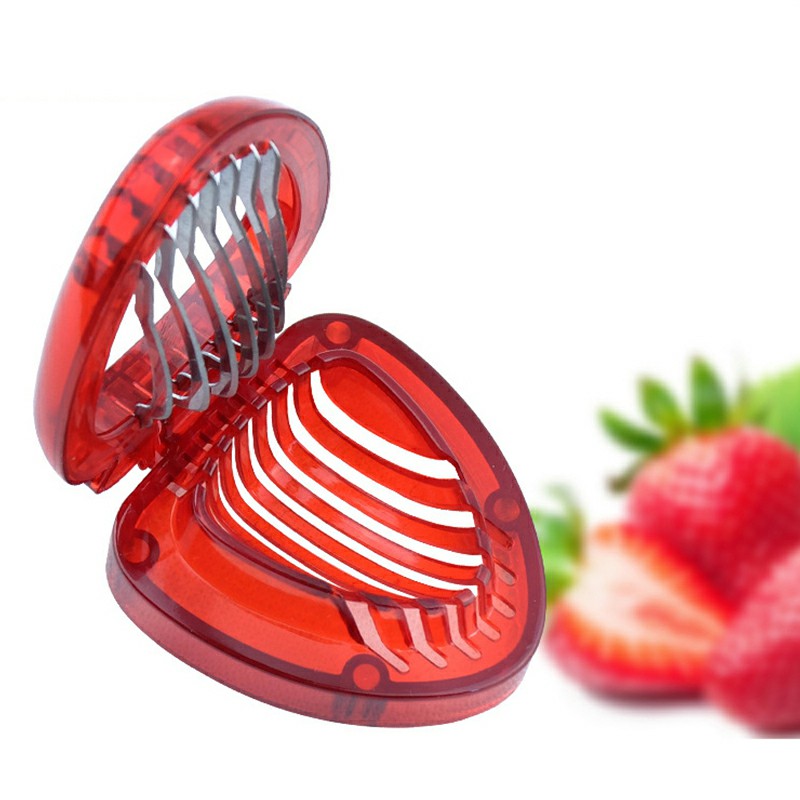 Strawberry Berry Stem Leaves Huller Remover Fruit Corer Slicer Cutter Split