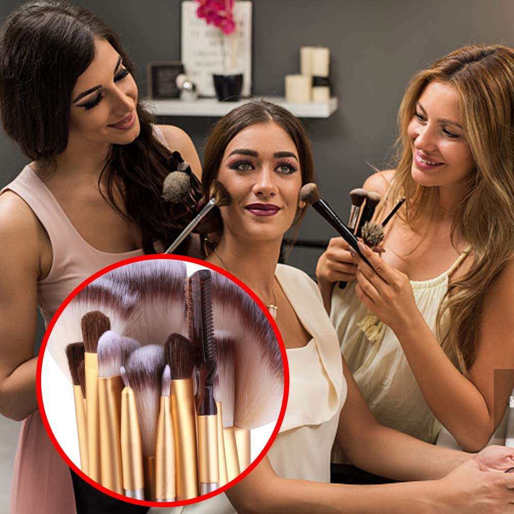 24 pcs Professional Powder Blush Shadow Brushes Set Cosmetic Tool Makeup Kit with Bag